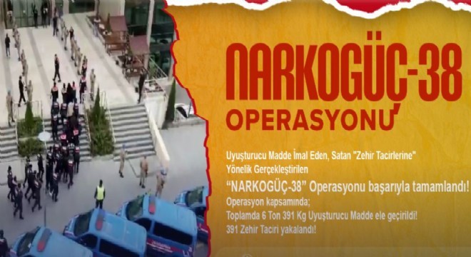 Erzurum’da Narkogüç-38 operasyonu