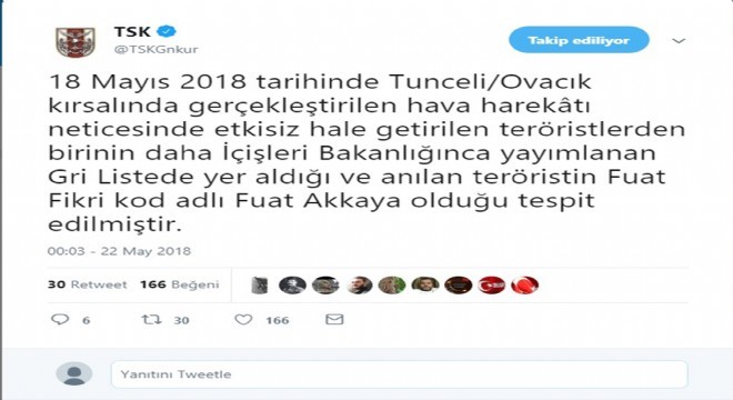 Gri listedeki terörist Fuat Akkaya öldürüldü