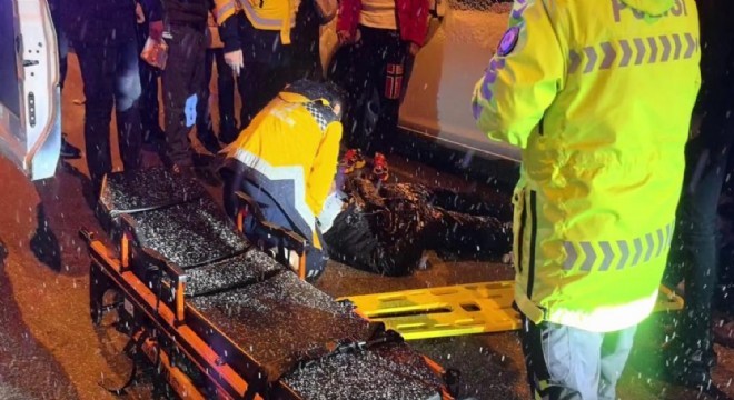 Kar yağışı kazayı beraberinde getirdi