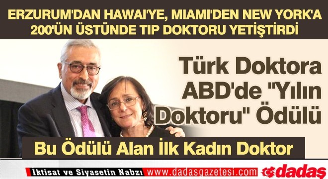 Türk Doktora ABD de  Yılın Doktoru  Ödülü